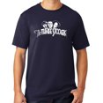 thumbnail image 1 of Mens Three 3 Stooges White Logo Tee Shirt, Large True Navy Blue, 1 of 3