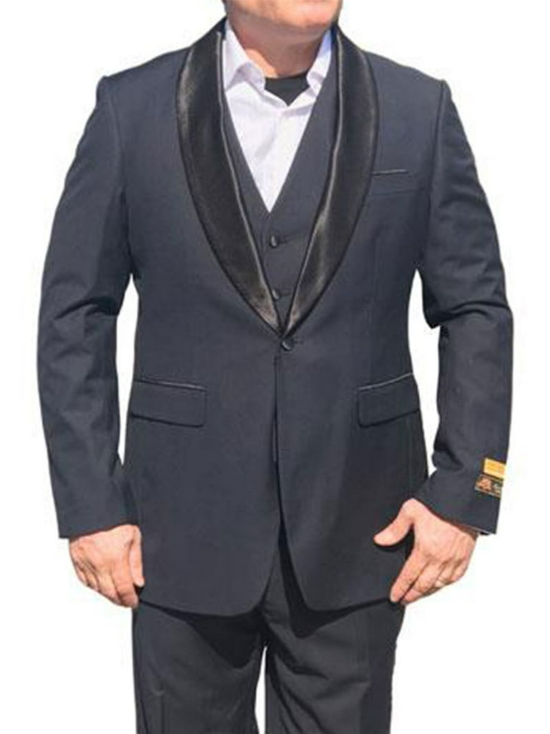 slim fit dress slacks Merino Wool & Silk Single Breasted Suit