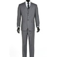 thumbnail image 1 of Mens Three Piece Two Button Modern Fit Italian Styled Single Breasted Suit Set | Black Gray Navy Blue Charcoal, 1 of 5