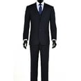thumbnail image 1 of Mens Three Piece Two Button Modern Fit Italian Styled Single Breasted Suit Set | Black Gray Navy Blue Charcoal, 1 of 5