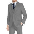 thumbnail image 1 of Mens Three Piece Two Button Slim Fit Italian Styled Single Breasted Suit Set | Black Navy Charcoal Gray Lightgray Beige Indigo, 1 of 6