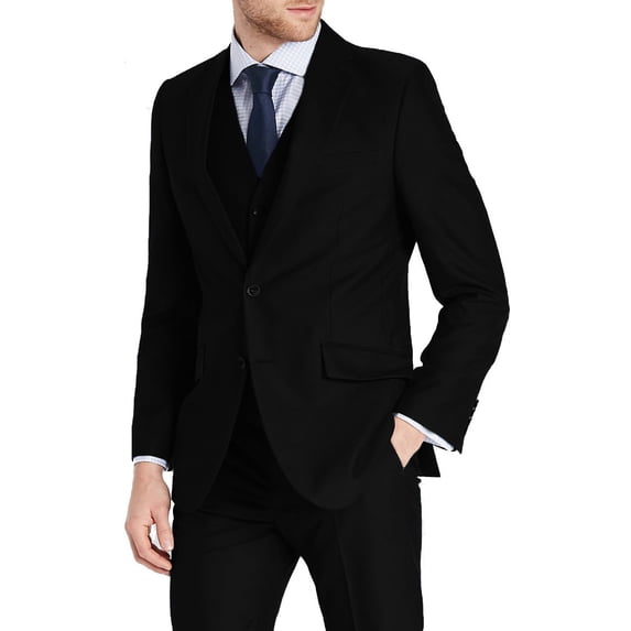 Mens Three Piece Two Button Slim Fit Italian Styled Single Breasted Suit Set | Black Navy Charcoal Gray Lightgray Beige Indigo