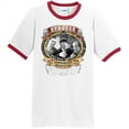 thumbnail image 1 of Mens Three Stooges Moonshine Whiskey 100% Cotton Ringer Tee Shirt, Large White/Red, 1 of 5