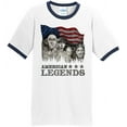 thumbnail image 1 of Mens Three Stooges Rushmorons 100% Cotton Ringer Tee Shirt, 4XL White/Navy, 1 of 5