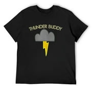 Mens Thunder Buddy T Shirt Graphic Shirt Black Small