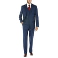 thumbnail image 1 of Mens Ticket Pocket Three Piece Db Blue Modern Fit Vested, 1 of 3