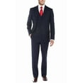 thumbnail image 1 of Mens Ticket Pocket Three Piece Db Navy Modern Fit Vested, 1 of 5