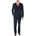 thumbnail image 1 of Mens Ticket Pocket Three Piece Db Navy Modern Fit Vested, 1 of 5