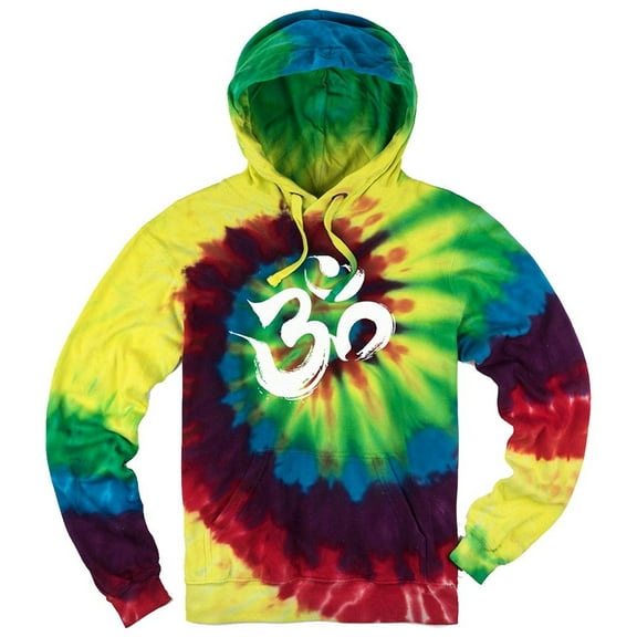 Mens Tie Dye Brushstroke AUM Yoga Hoodie - Michaelangelo
