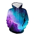 thumbnail image 1 of Mens Tie Dye Hoodies Long sleeves Fleece Sweatshirt Casual Loose Drawstring Hooded Pullover Warm WIinter Hoodie with Pocket, 1 of 4
