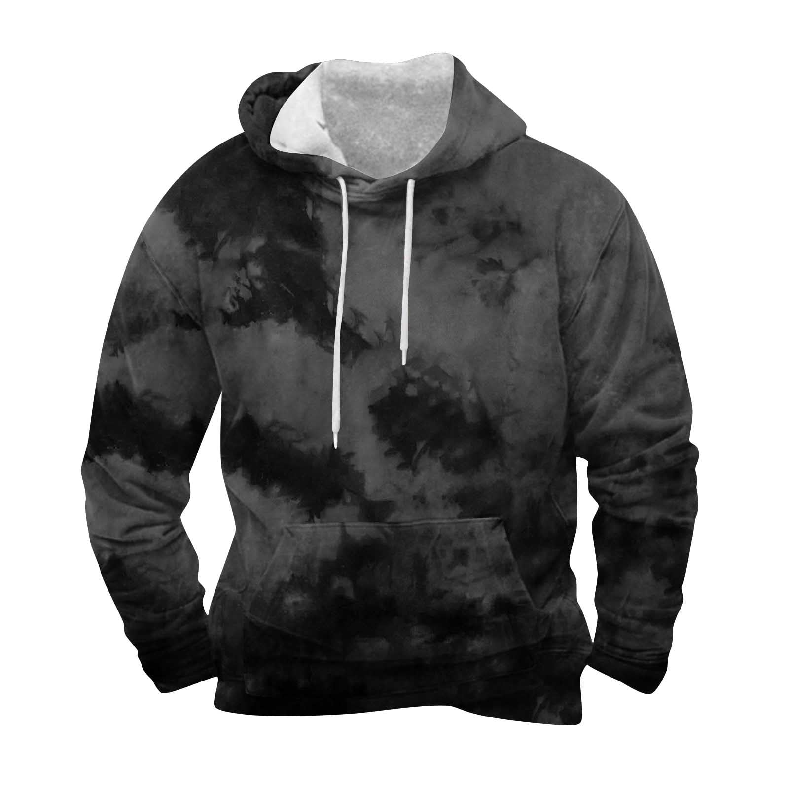 Pullover Hoodie Plus Size Tie Dye Zip Up Hoodie Mens Tie-Dye