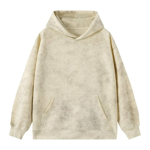 Mens Tie-Dye Hoodies with Front Pocket Pullover Sweatshirts Casual Long Sleeve Vintage Going-Out Streetwear Hoodie & Sweatshirt Tops