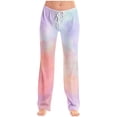 thumbnail image 1 of Mens Tie Dye Pajama Pants Big & Tall Sleep Lounge Pants Drawstring Soft Pjs Bottoms with Pockets Pink, M, 1 of 6