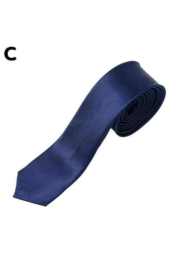 Mens Tie Skinny Classic Black Wedding Necktie Boys Plain --us Party Slim V8K8