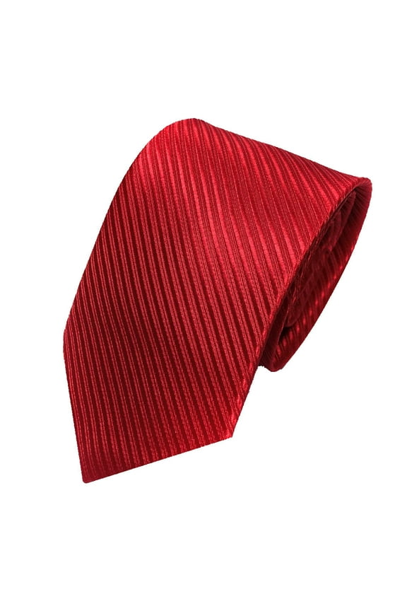 Mens Tie, Yigetop Mens Classic Jacquard Woven Striped Necktie Men's Tie Party Wedding Tie Corbatas Para Hombres Elegantes Red One Size