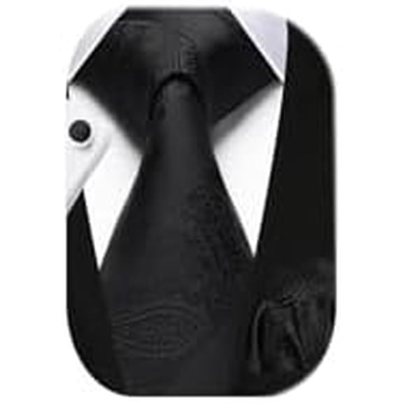 Mens Ties Set Stripe Plaid Ties for Men and Pocket Square Cufflinks Formal Silk Necktie Wedding Business