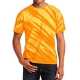 thumbnail image 1 of Mens Tiger Stripe Tie-Dye Short Sleeve Cotton Tee Gold 2X-Large, 1 of 5