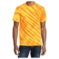 thumbnail image 1 of Mens Tiger Stripe Tie-Dye Short Sleeve Cotton Tee Gold Small, 1 of 7