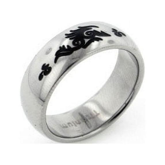 Mens Titanium Celtic Beast Artistic Tribal Dragon Band Ring