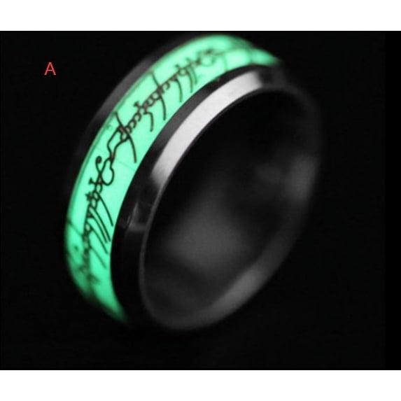 Mens Titanium Ring Steel Band Lord Of The Rings Style