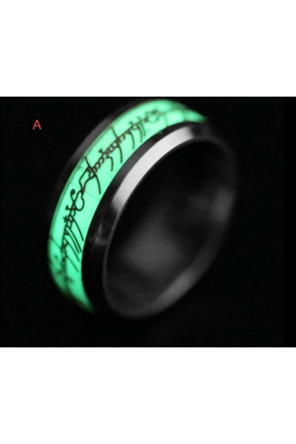 Mens Titanium Ring Steel Band Lord Of The Rings Style