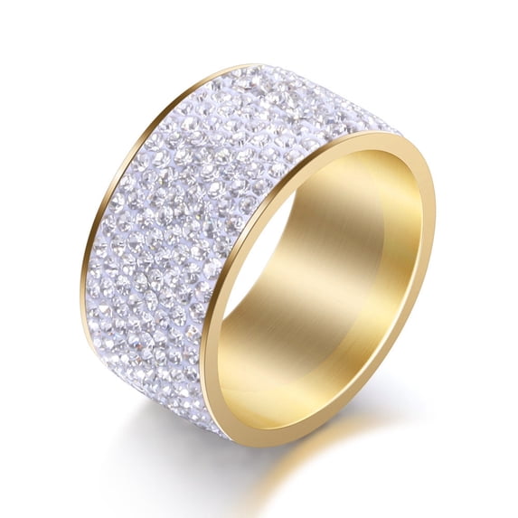 Mens Titanium Steel Diamond Ring Electroplated Durable Modern Jewelry For Everyday Wear Plus Special Occasions