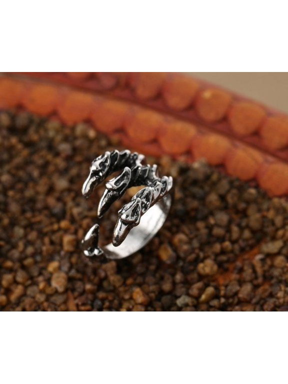 Mens Titanium Steel Eagle Claw Ring European American Devils Claw Ring Electroplated Gothic Biker Ring Fashion Jewelry