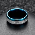 thumbnail image 1 of Mens Titanium Steel Ring Geometric Design 8mm Wide Durable Modern Fashion Jewelry For Everyday Wear Accessory, 1 of 3