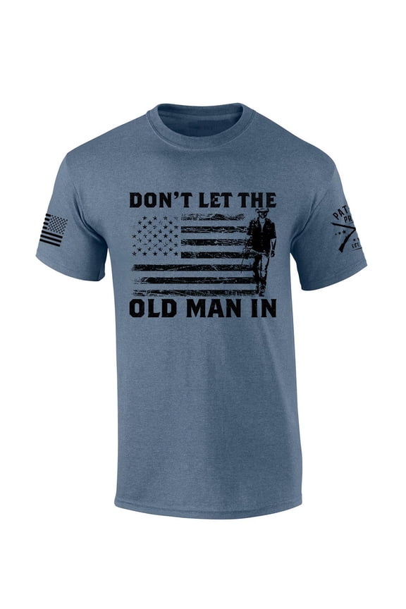 Mens Toby Tshirt R.I.P Toby Don't Let the Old Man In Short Sleeve T-shirt-Heather Indigo-xl