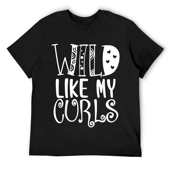 Mens Toddler Girls Wild Like My Curls Funny Curly Hair T-Shirt Black X-Large