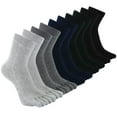 thumbnail image 1 of Mens Toe Socks Cotton Athletic Running Five Finger Crew Socks, 5 Pairs, 1 of 6