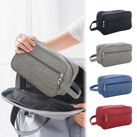 Mens Toiletry Bag Travel Dopp Kit – Large Capacity Nylon Shaving and Wash Bag Organizer for Travel, Business, Gym