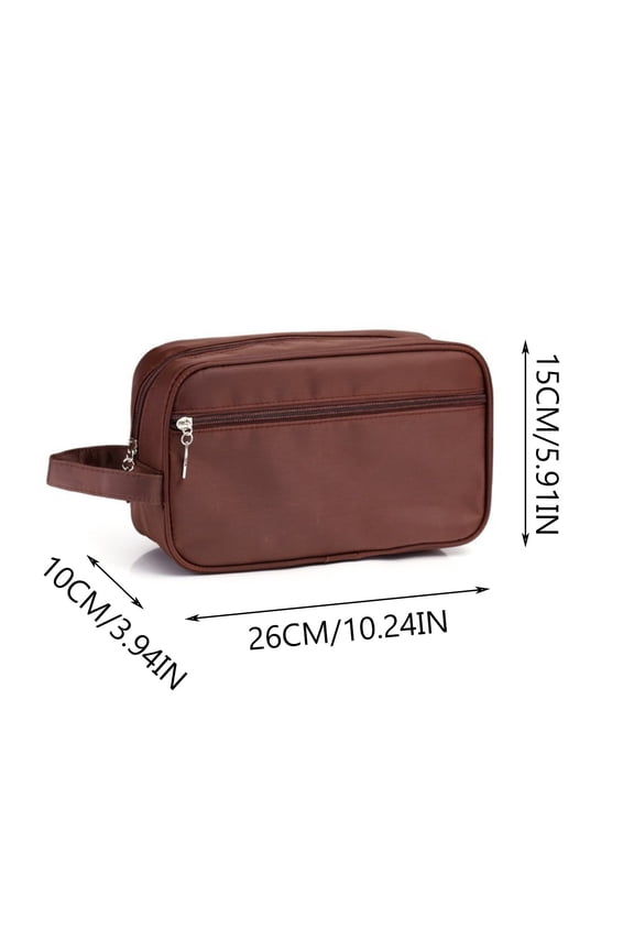 Mens Toiletry Bag Travel Wash Pouch - Large Capacity Nylon Dopp Kit, Water-Resistant Toiletry Organizer for Shaving Kit, Cosmetics, Business or Weekend Travel, 10.2 x 5.9 x 3.9 Inches