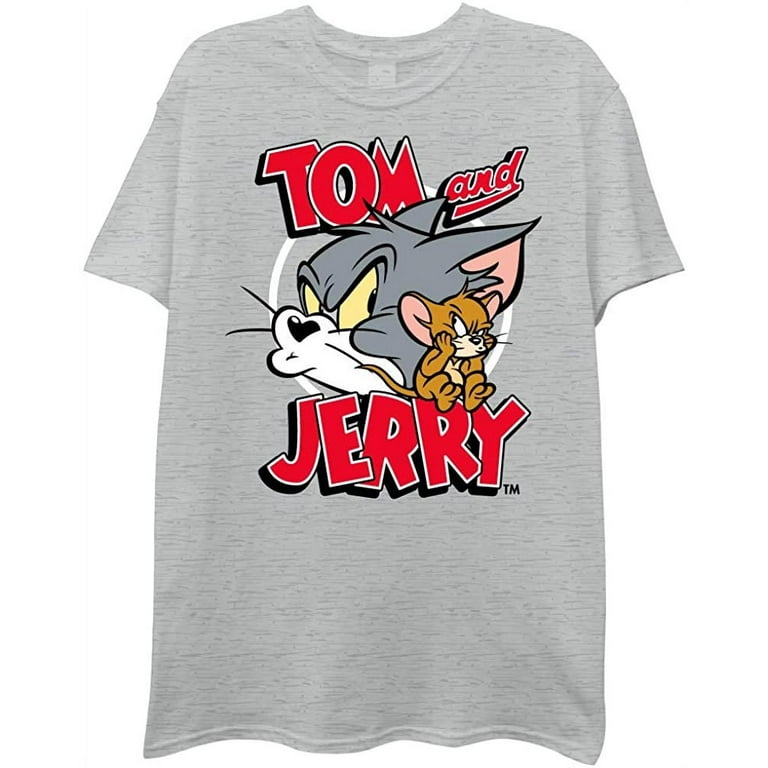Mens Tom & Jerry Battle Shirt - Classic Hanna-Barbera Tee - Vintage Cartoon Chase  T-Shirt