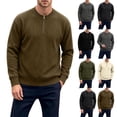 thumbnail image 1 of Mens Top Corduroy Crew Neck Half-zip Long-sleeved Top, 1 of 7