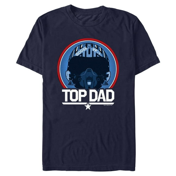 Mens Top Gun Top Dad Helmet T Shirt