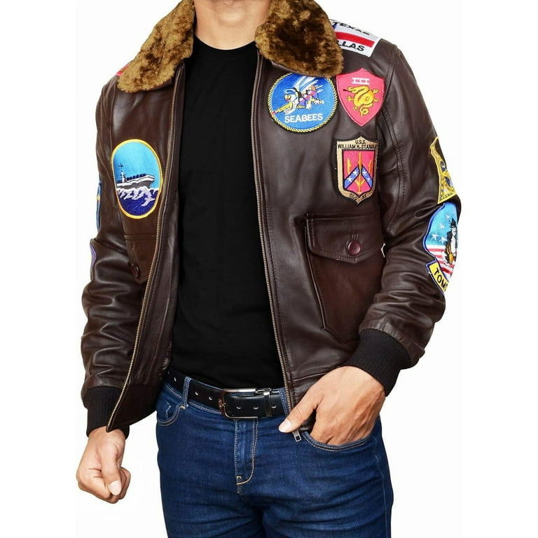 Men s Maverick Bomber Leather Jacket