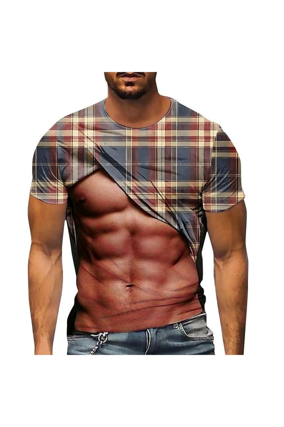 Mens Tops Dressy Casual Short Sleeve Scoop Neck Short Sleeve Blouses for Men Casual Soft T Shirts Loose Fit Basic Fitted Cropped Tees Workout Tank Tops for Men Cropped