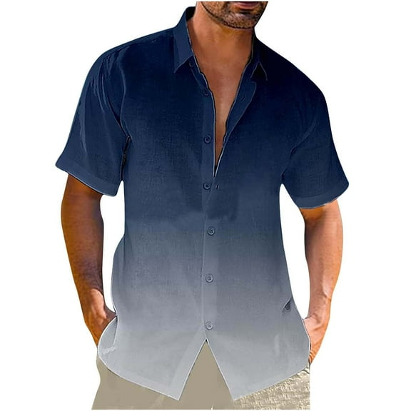 Mens Tops Dressy Casual V Neck Blouses for Men Casual Plus Size Mens Shirts Long Graphic Tees Vintage Short Sleeve Button Up Shirts for Men Cropped