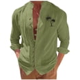 thumbnail image 1 of Mens Tops Graphic Blouses for Mens Long Sleeve Collared Neck Faux Linen Casual Summer Fall Shirts Button Down 2026 Soft Comfy Clothing, 1 of 6