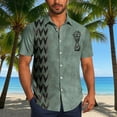 thumbnail image 1 of Mens Tops Plus Size Short Sleeve Lapel Button Up Solid Color Casual Summer Shirt 1-Army Green S, 1 of 6
