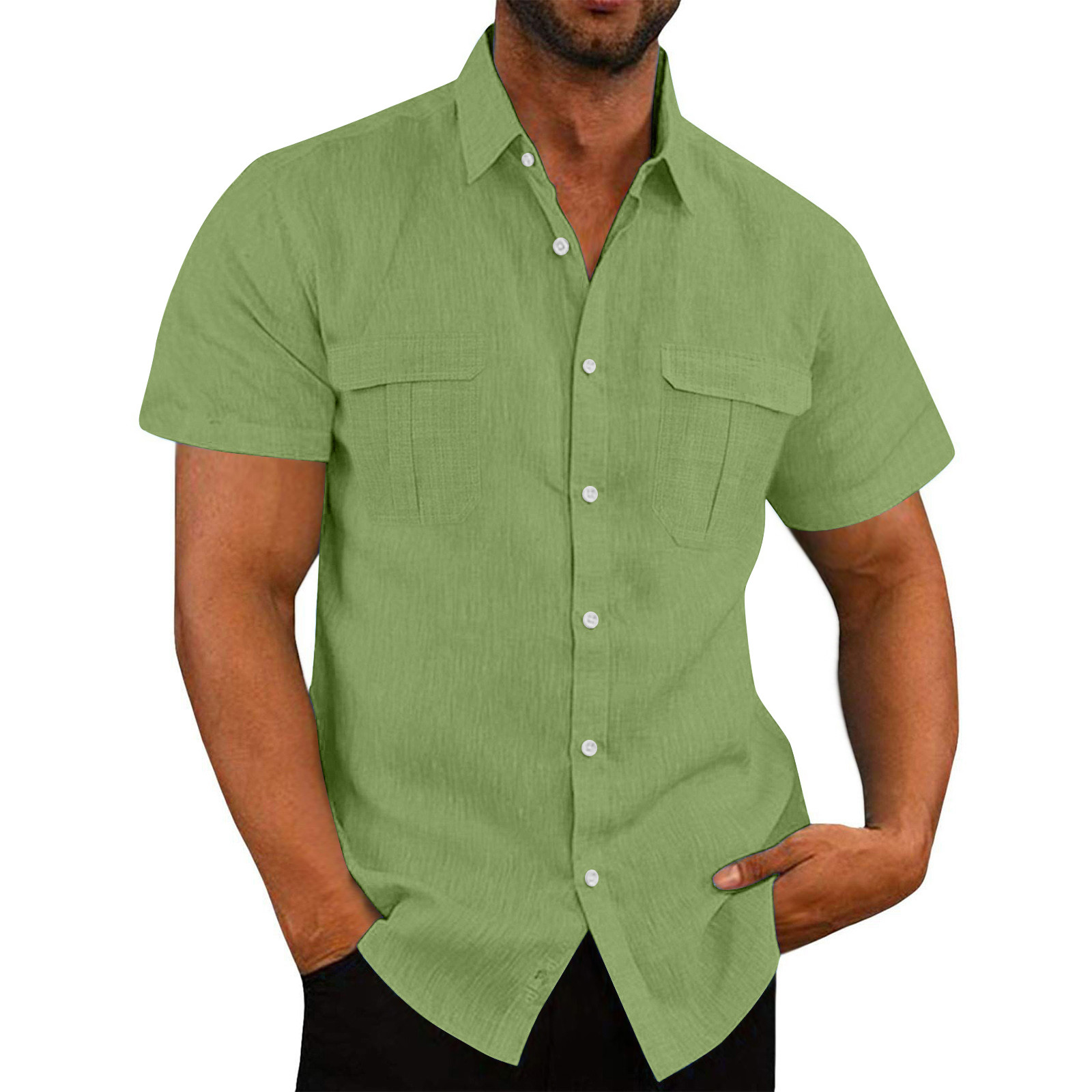 Mens Tops Shirts For Men Mens Polo Shirts Short Sleeve Clearance Men's Fashion Vacation Color