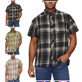 thumbnail image 1 of Mens Tops Short Sleeve Button Down Shirts Plaid Men's Casual Button Down Shirts with Pocket, 1 of 8