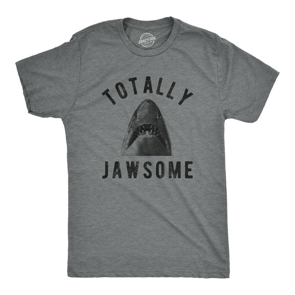Mens Totally Jawsome T Shirt Funny Hilarious Shark Bite Graphic Novelty Tee Graphic Tees