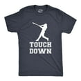 thumbnail image 1 of Mens Touch Down Funny Mocking Sarcastic Baseball Player Sports Tee Graphic Tees, 1 of 9