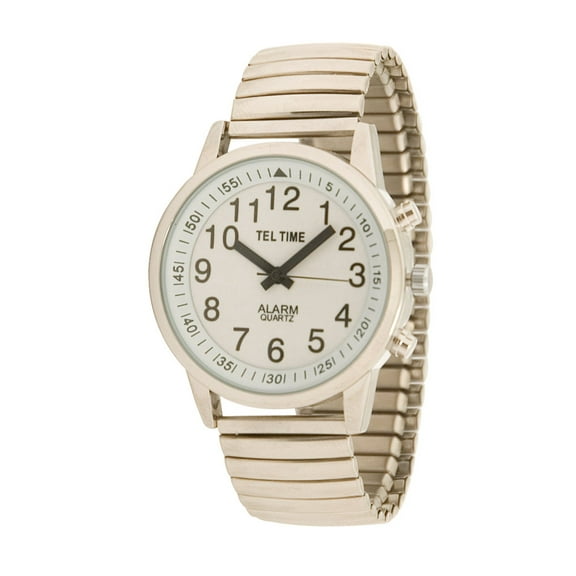 Mens Touch Talking Watch- Large Face- Expansion Band- English