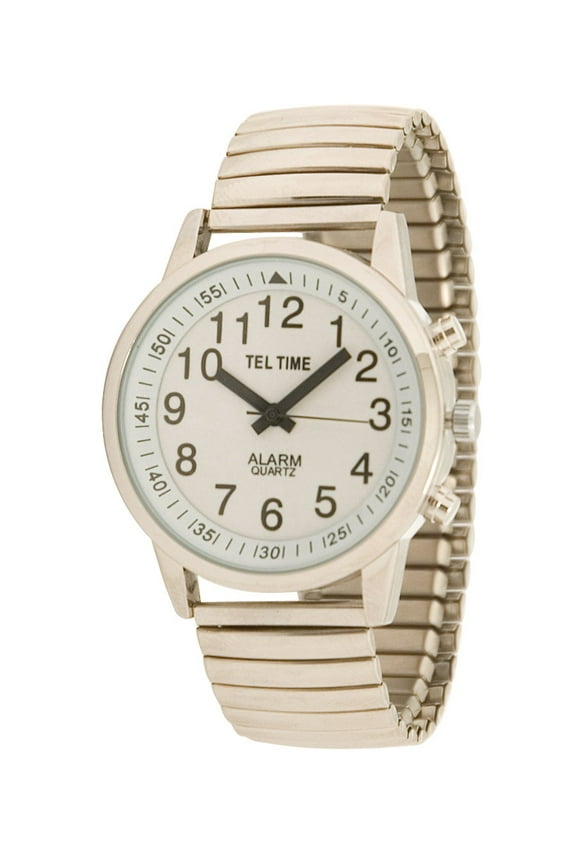 Mens Touch Talking Watch- Large Face- Expansion Band- English