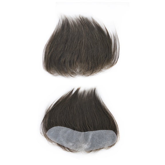 Mens Toupee Hairline 7X1.75 inch PU Vlooped Front Hairline Toupee for Men Thin Skin PU Black Brown Blonde Color Suncolor Hair