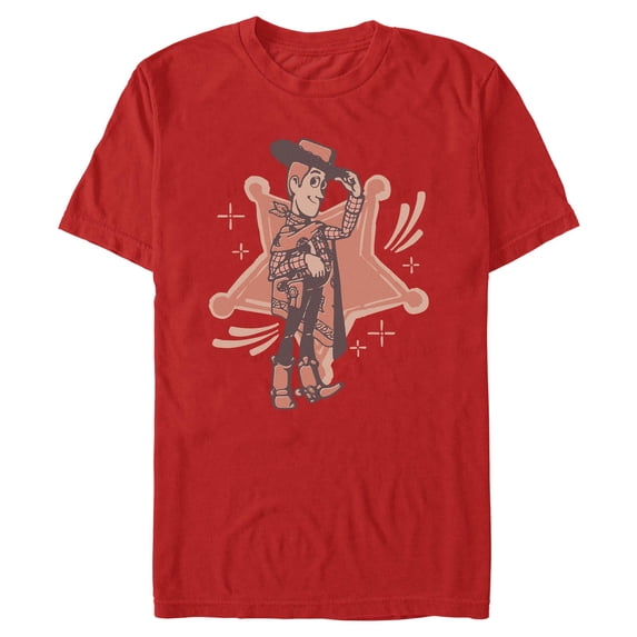 Mens Toy Story 5 I Am Woody Badge T Shirt