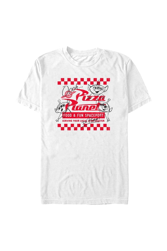 Mens Toy Story Pizza Planet Spaceport T Shirt